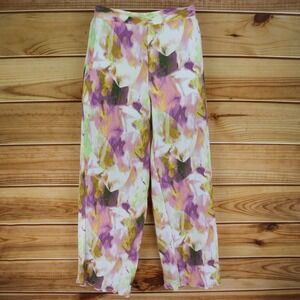 Forever 21 Pants Wide-Leg Womens Size L Multicolor Geometric‎ Stretch Waist NWT